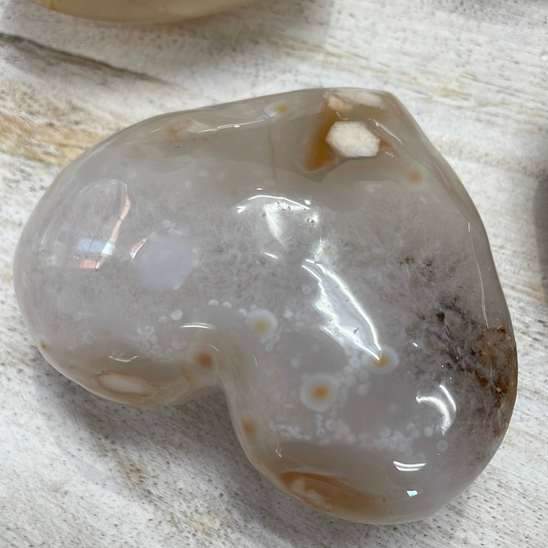 Flower Agate Heart