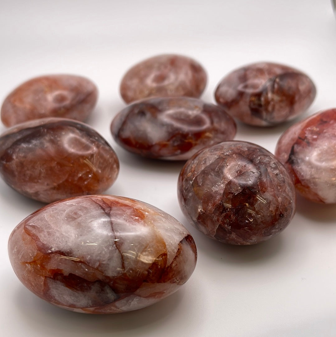 Fire Quartz Palm Stone