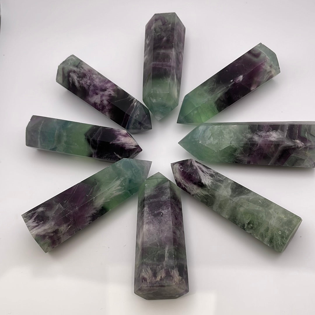 Snowflake Fluorite Tower