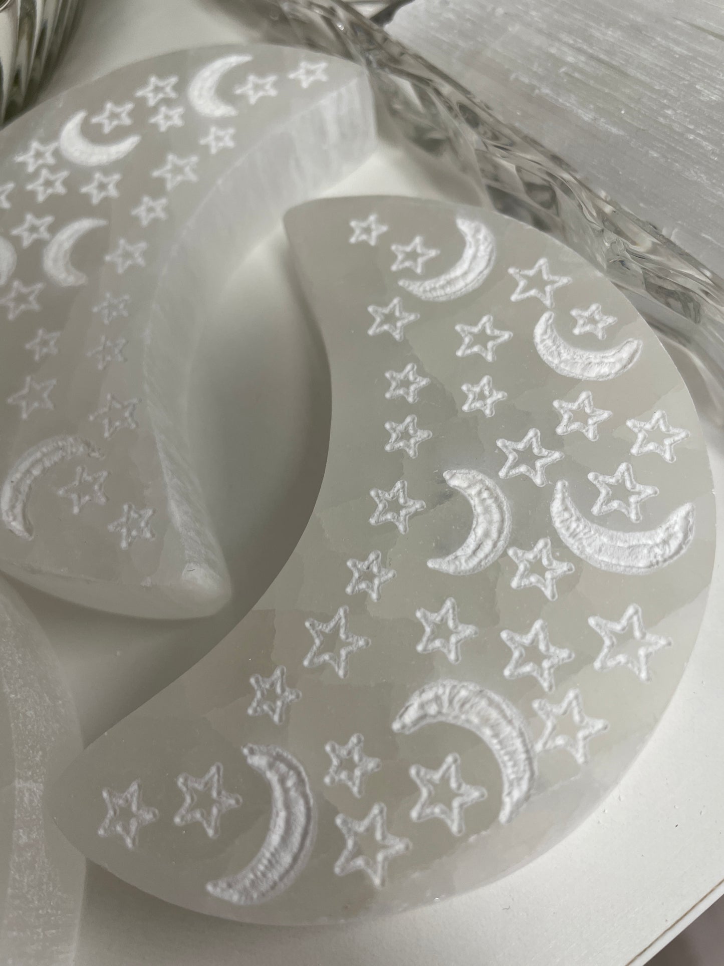Selenite Moon Plate