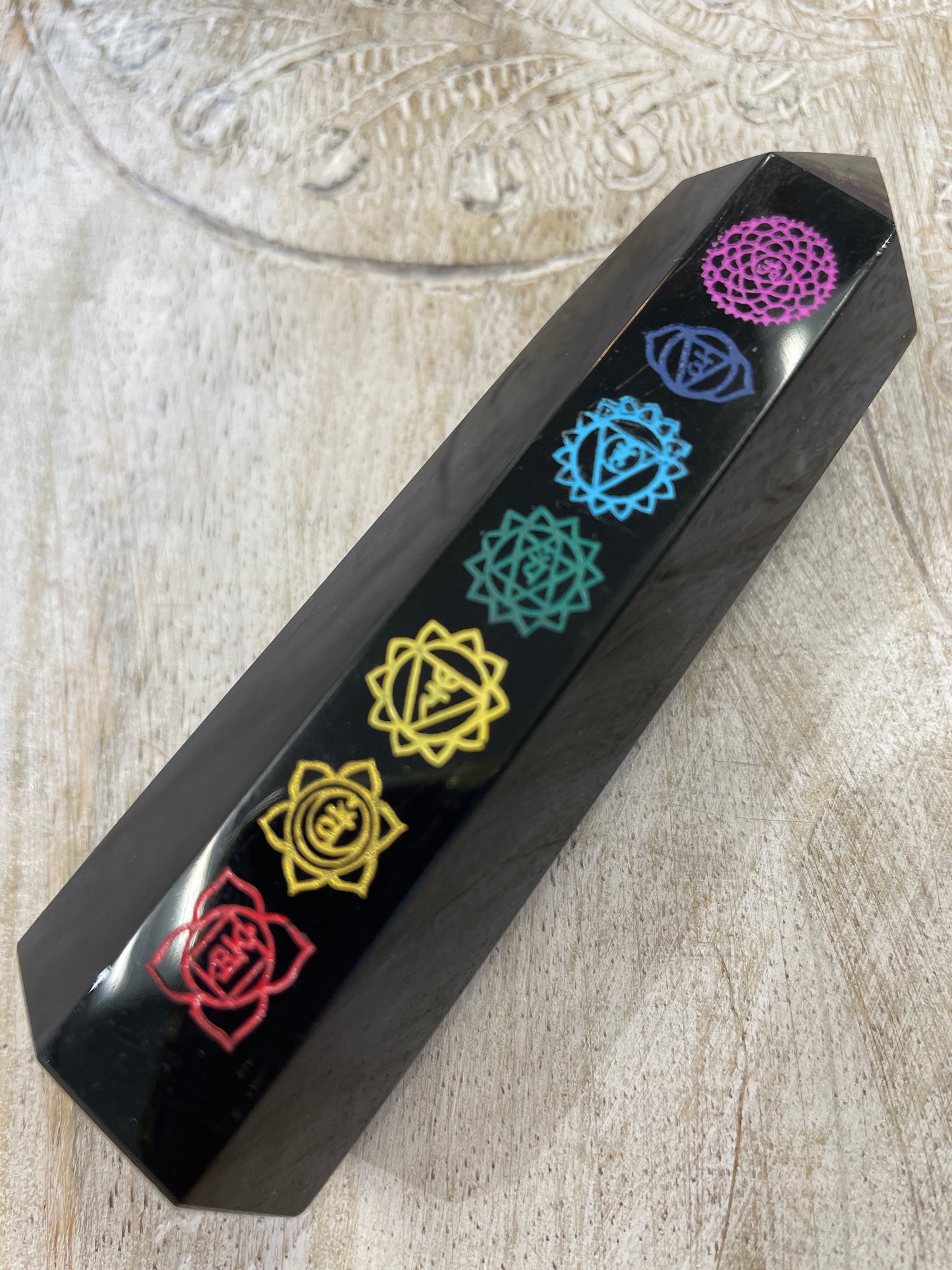Black Obsidian Seven Chakra Points