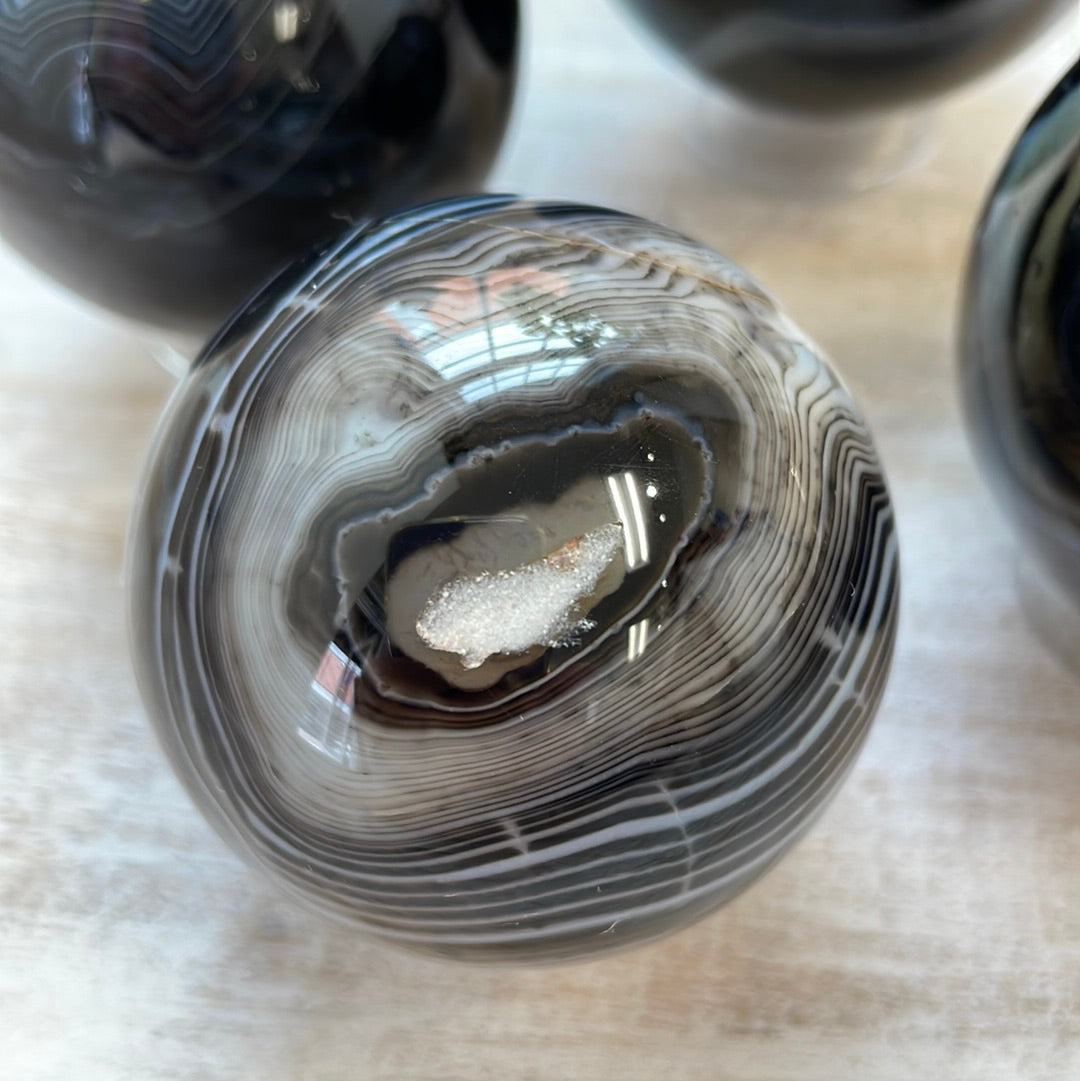 Black Agate Sphere