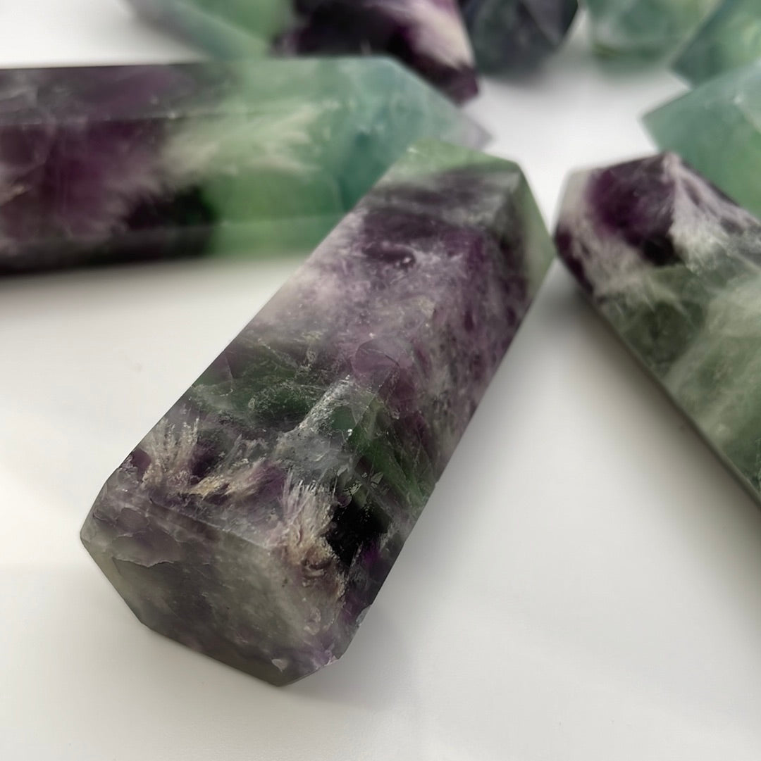 Snowflake Fluorite Tower