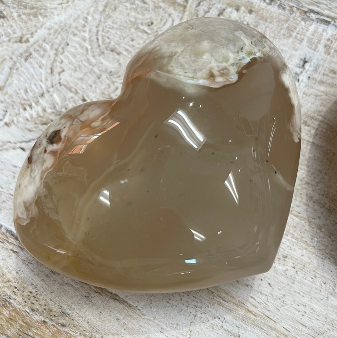 Flower Agate Heart