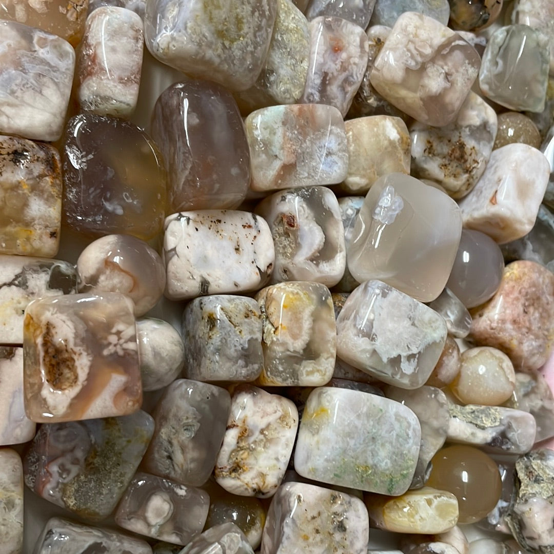 Flower Agate Cube/Sphere