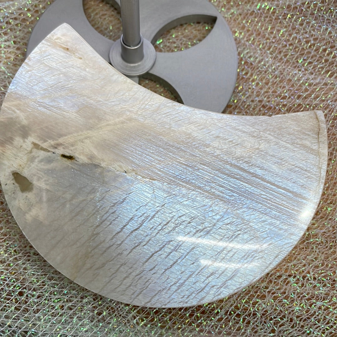 Moonstone Moon on Stand