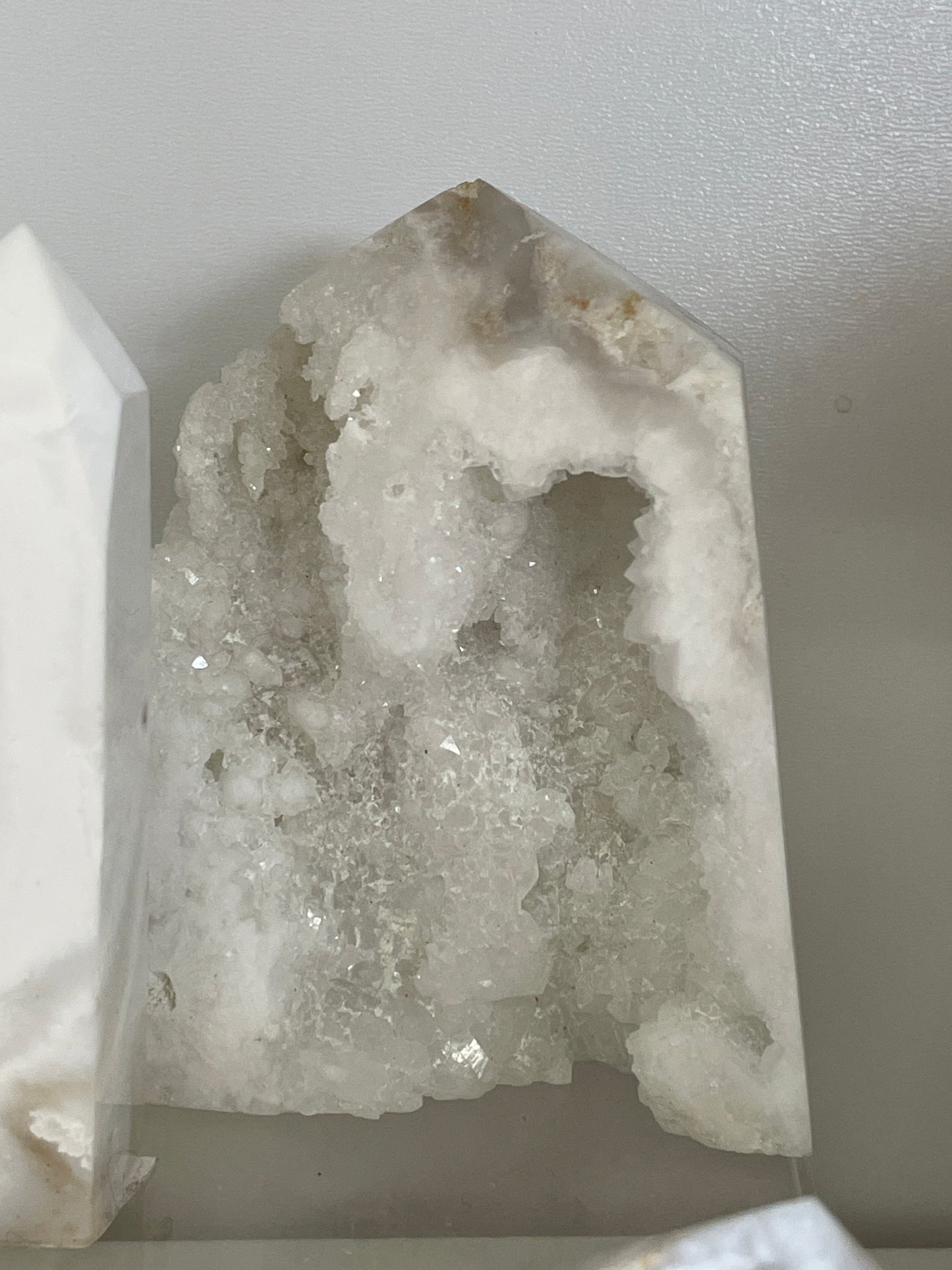 Druzy Quartz Geode Tower
