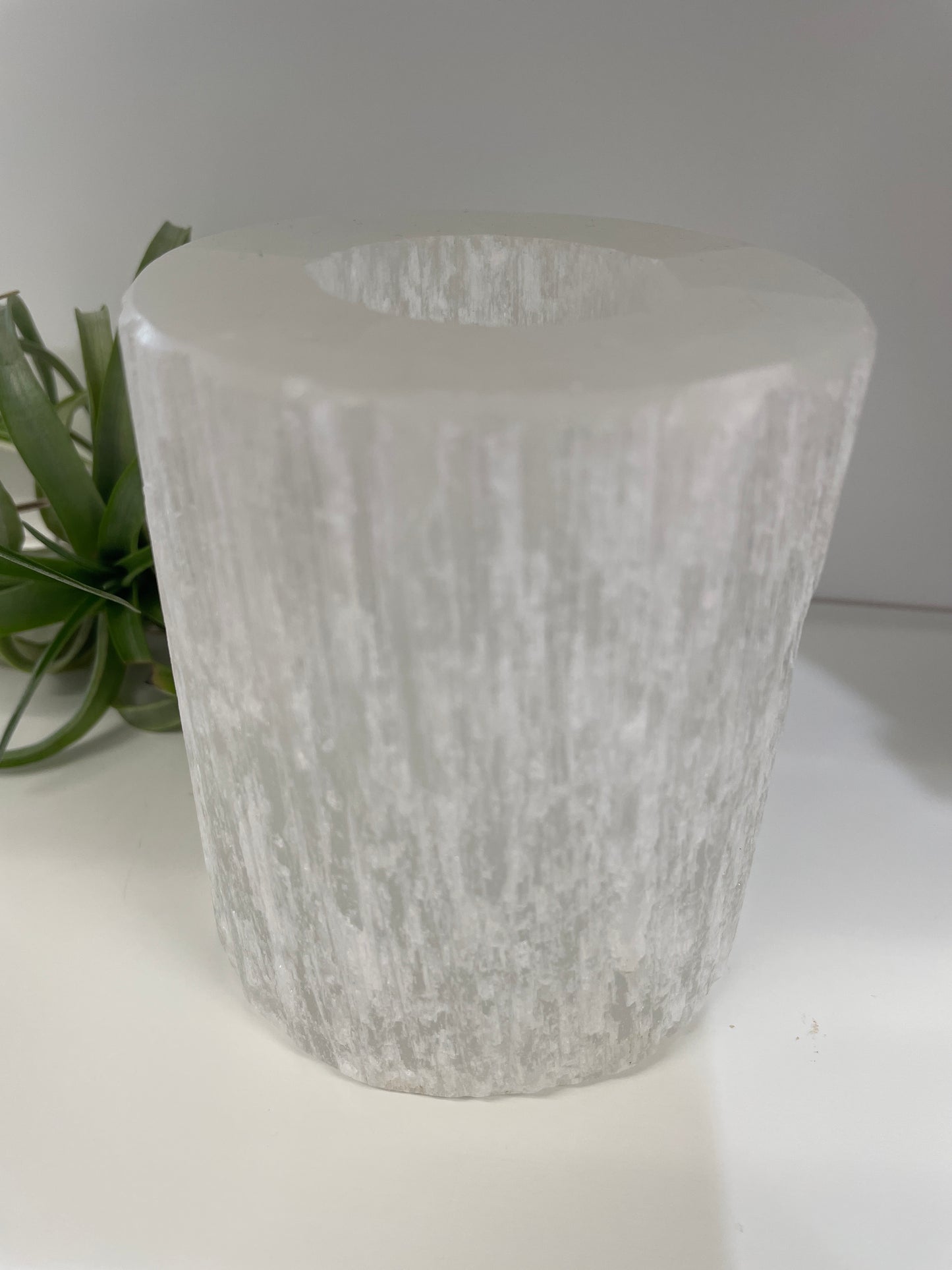 Selenite Candle Holder