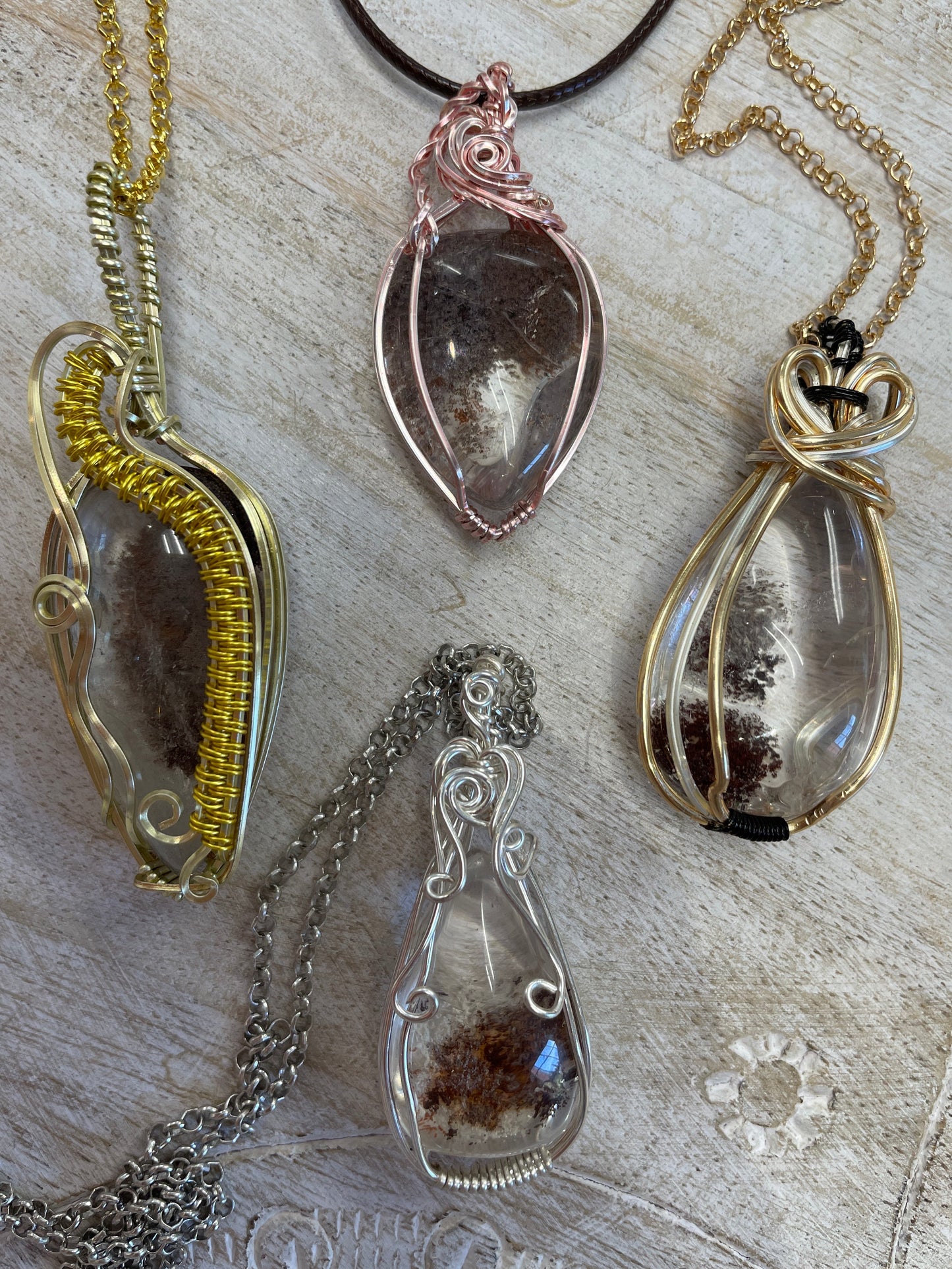 Garden Quartz Wire Wrapped Necklace