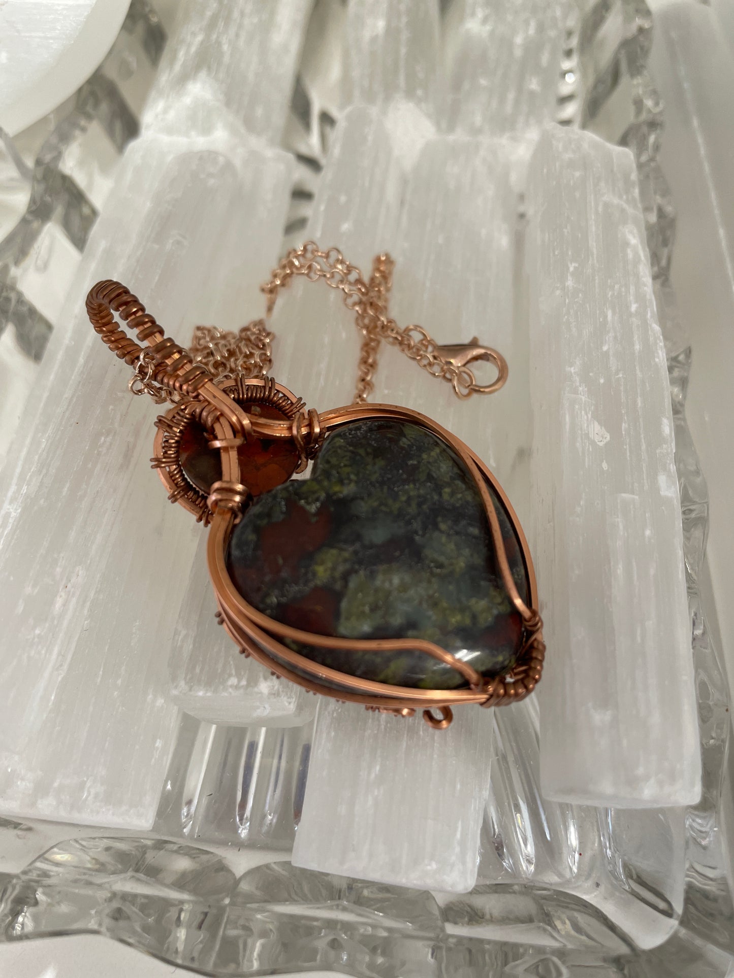 Dragon's Blood Wire Wrapped Necklace