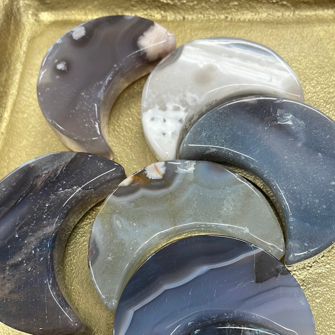 Flower Agate Moon