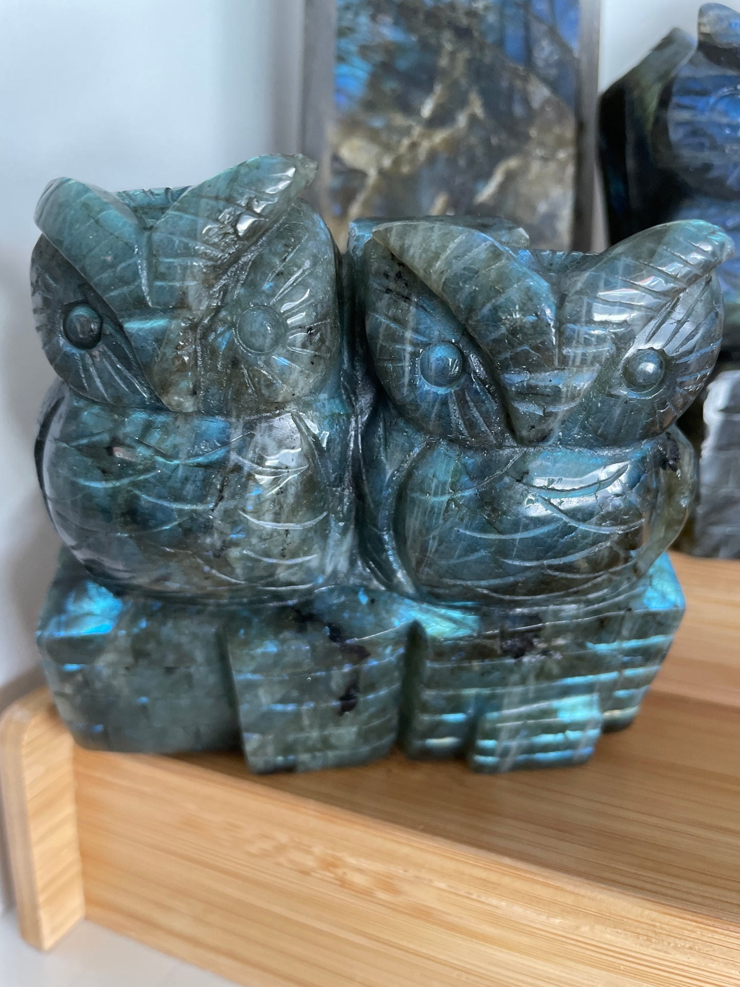 Labradorite Owl Carving