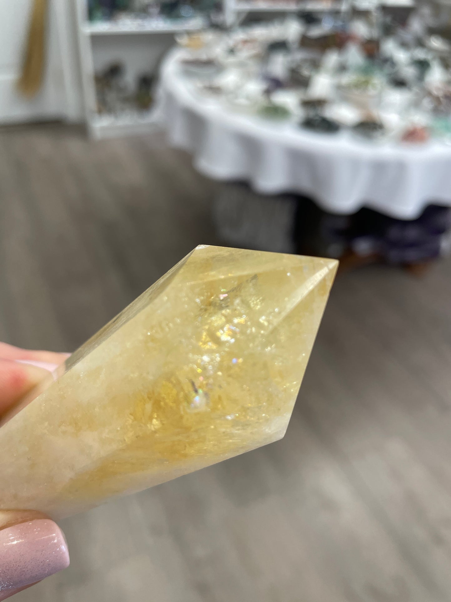 Citrine Cut Base Wand