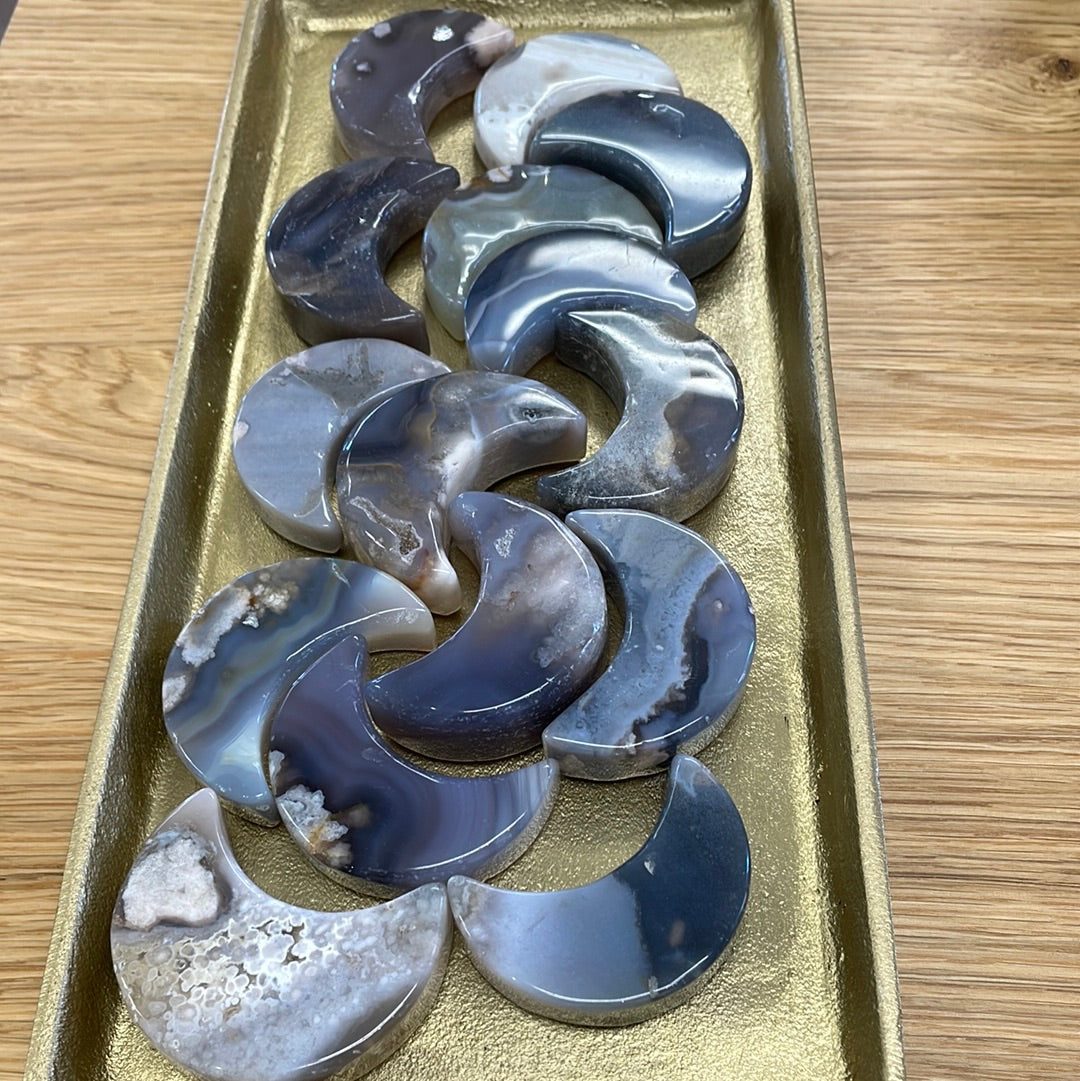 Flower Agate Moon