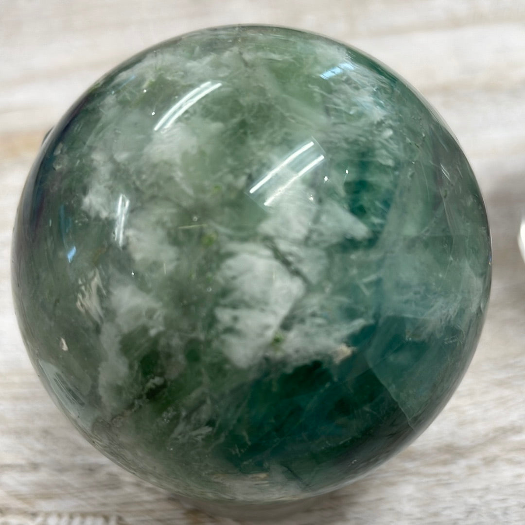 Snowflake Fluorite Sphere