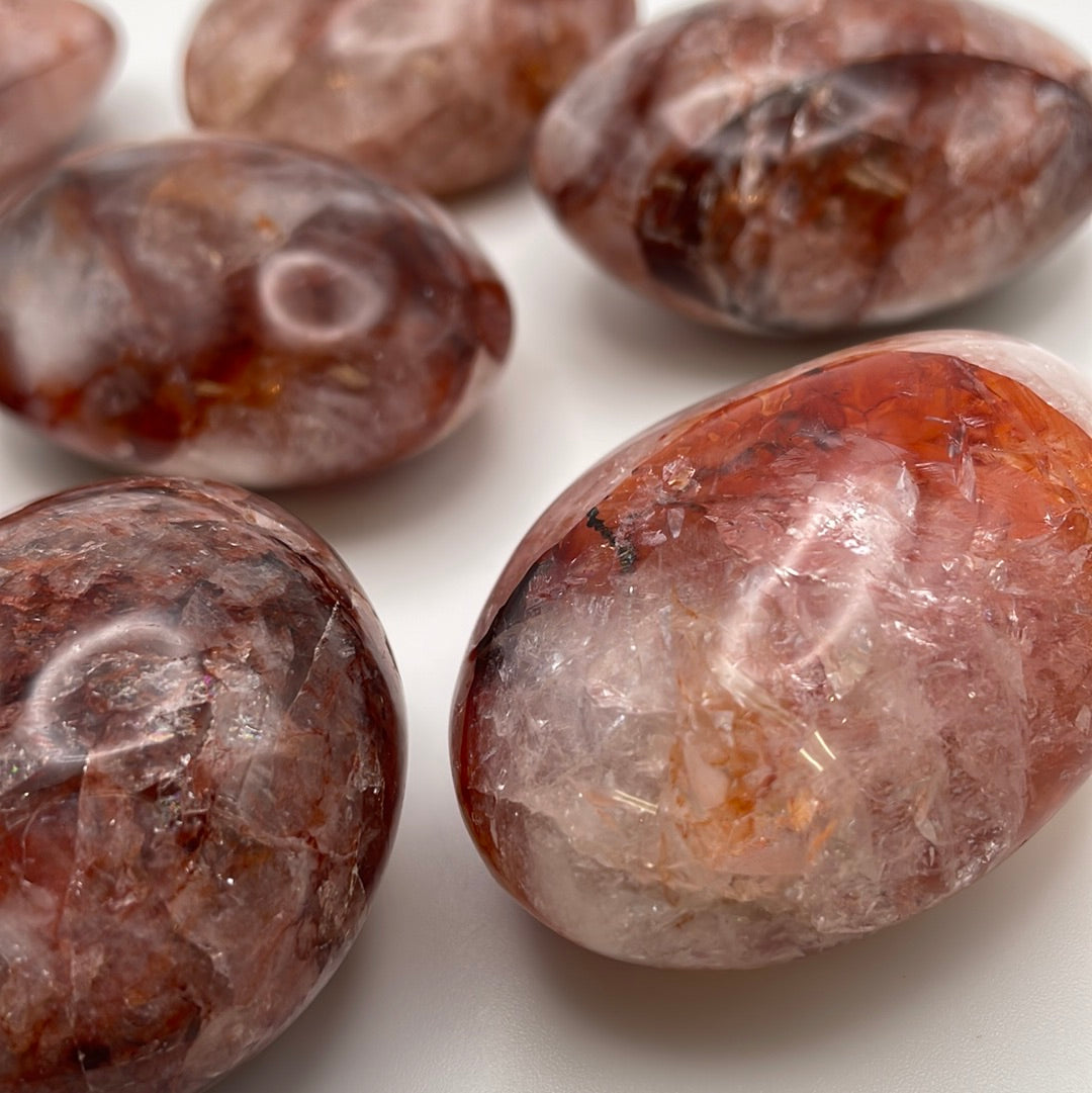 Fire Quartz Palm Stone