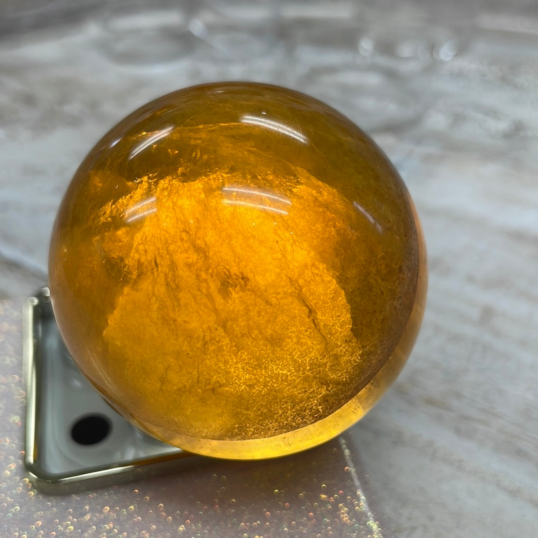 Yellow Fluorite Sphere