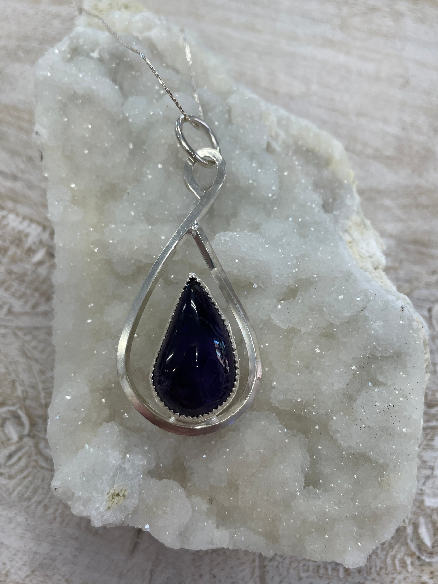 Amethyst SS Pendant