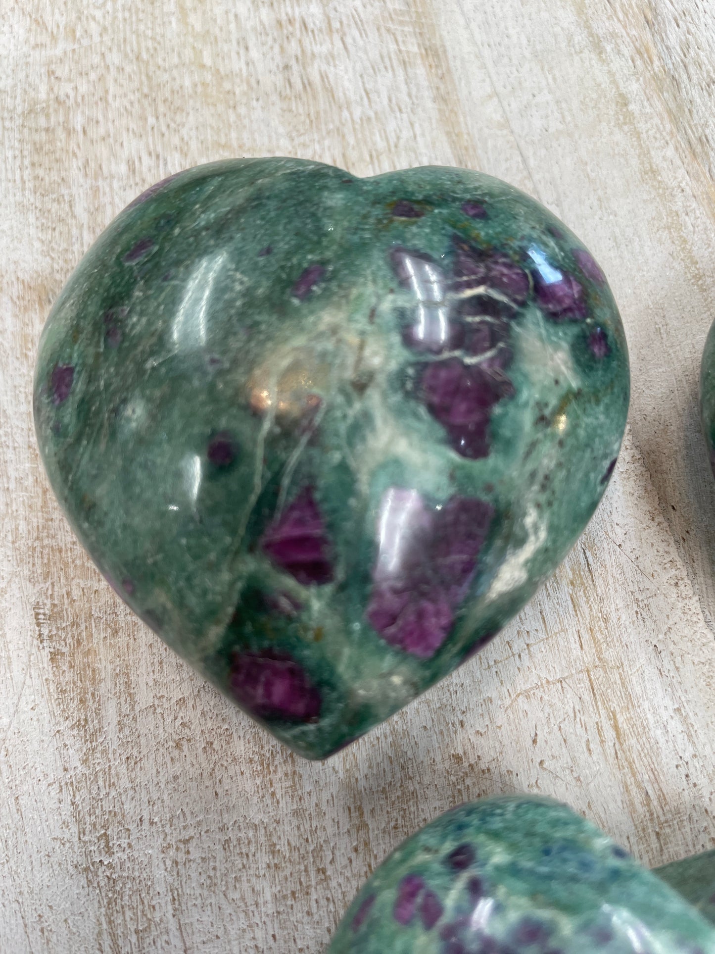 Ruby in Fuchsite Heart