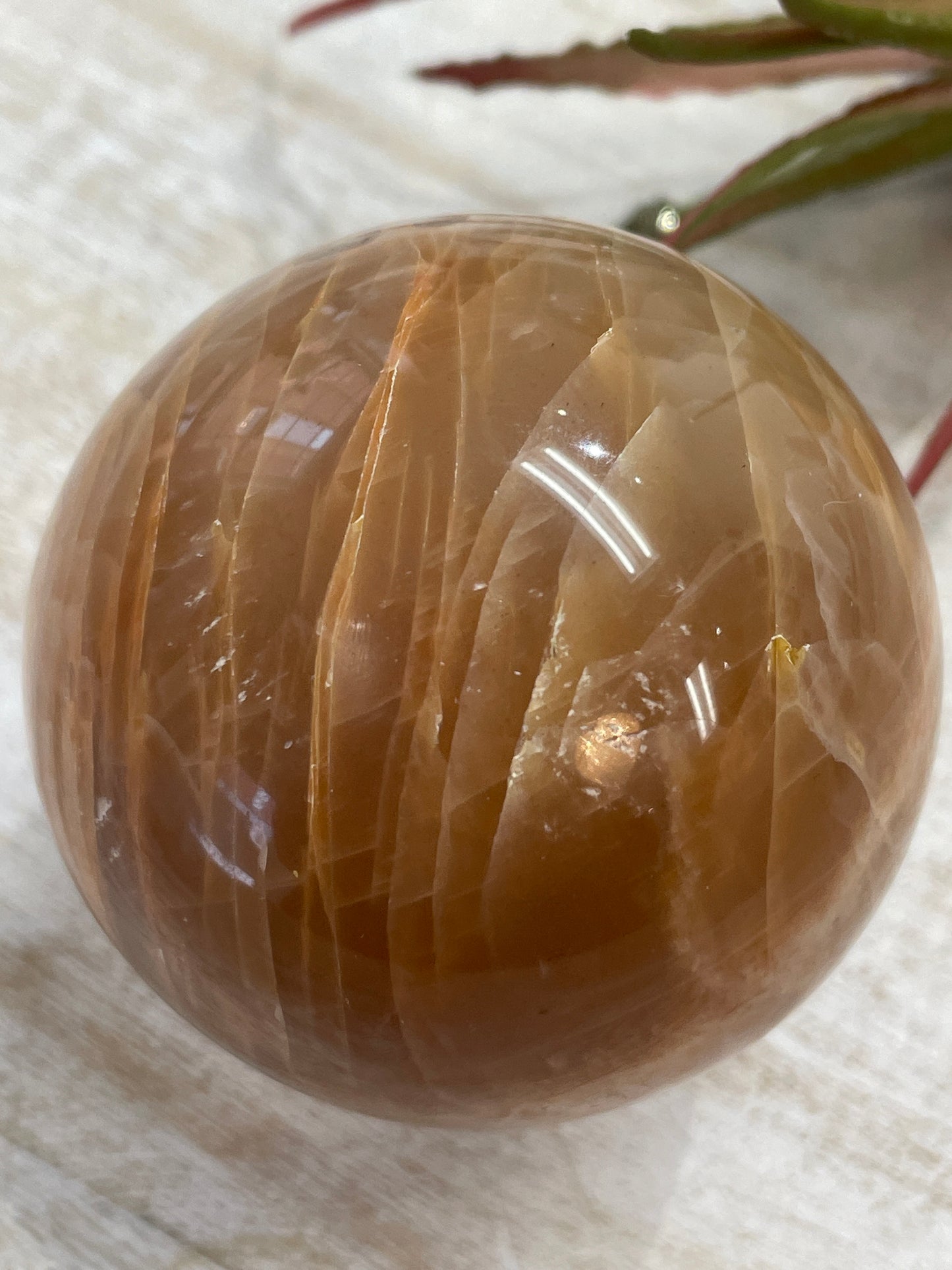 Peach Moonstone Sphere