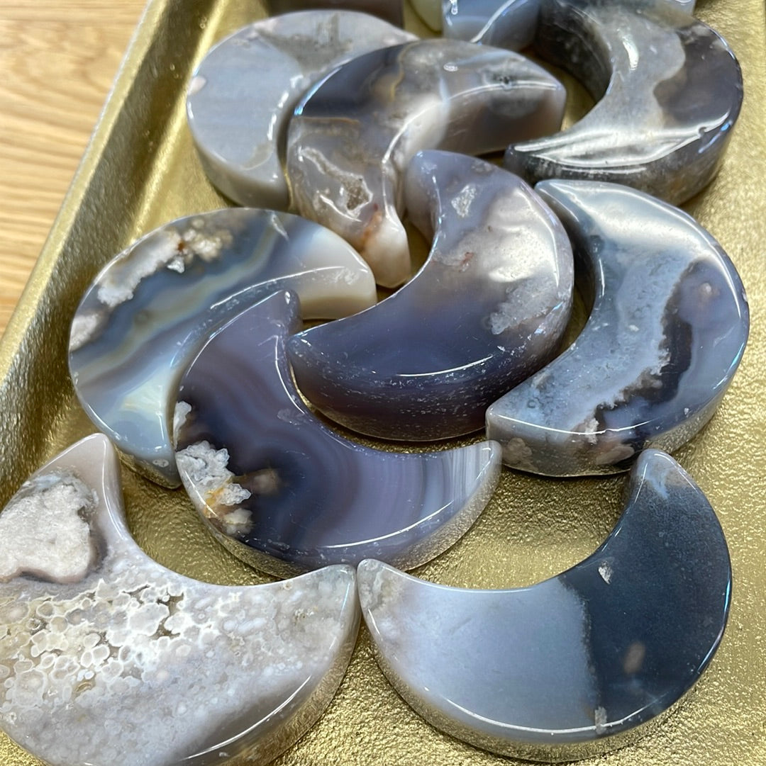 Flower Agate Moon
