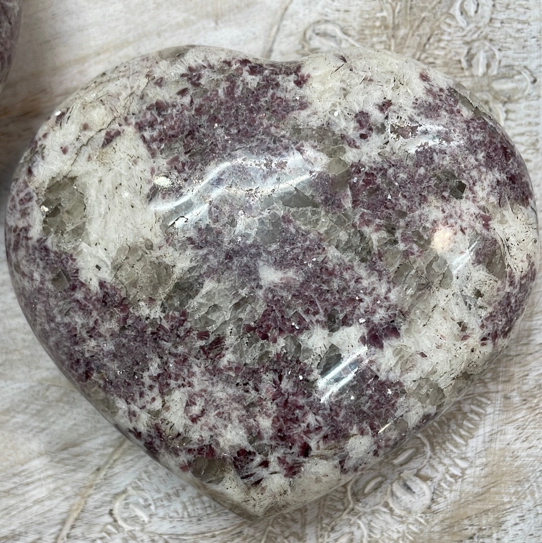 Lepidolite Heart