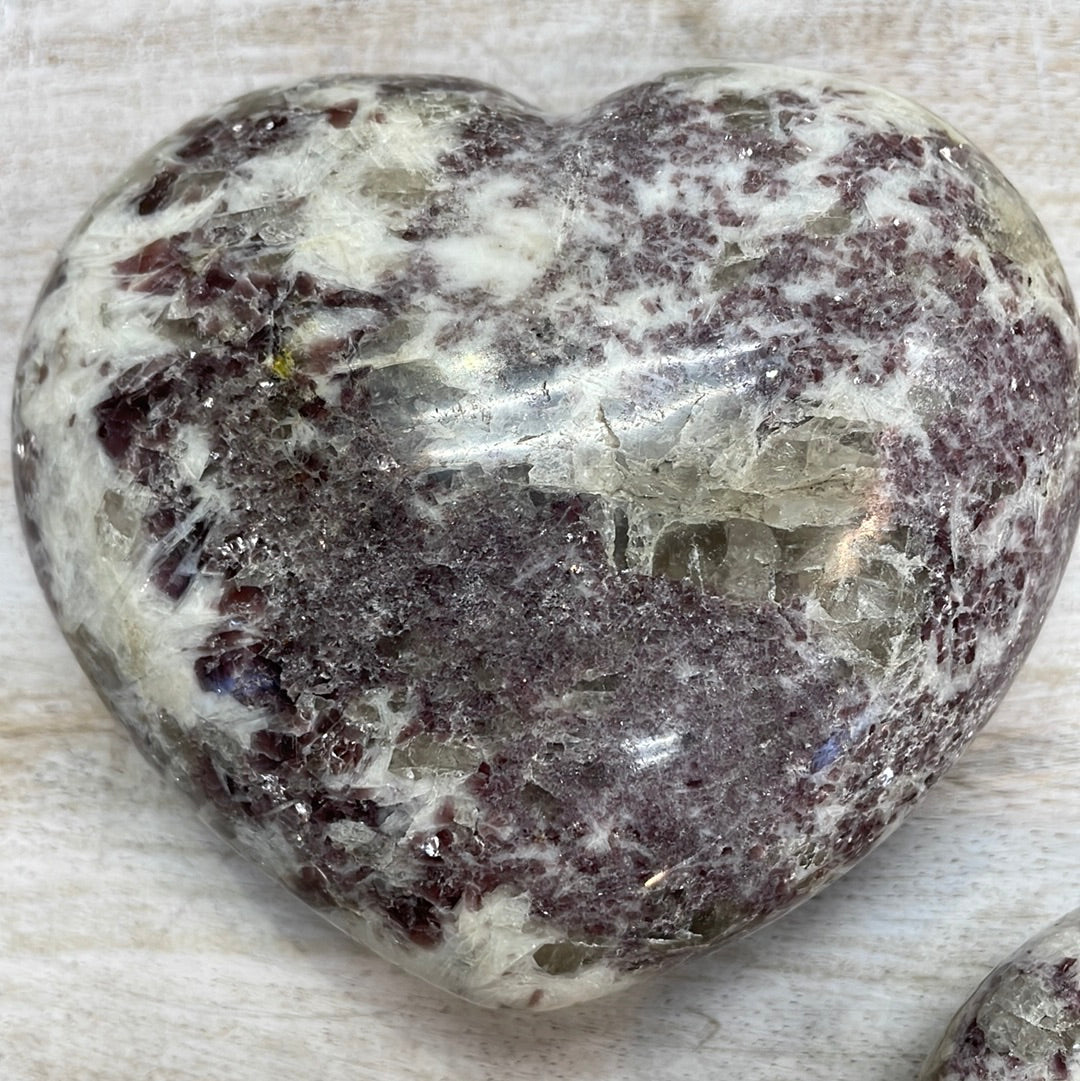 Lepidolite Heart