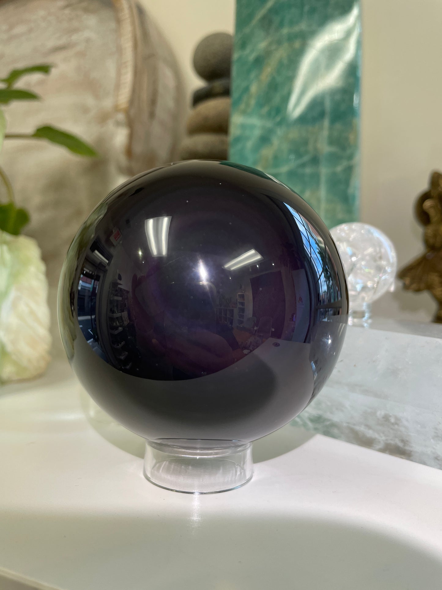 Rainbow Obsidian Sphere
