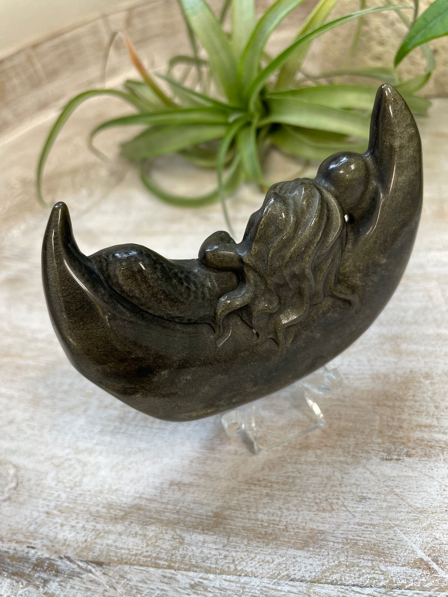 Gold Sheen Mermaid in Moon