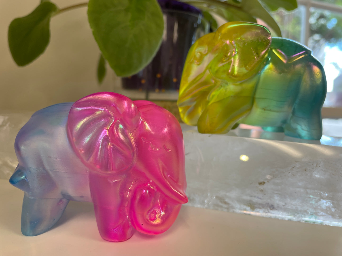 Aura Selenite Elephant