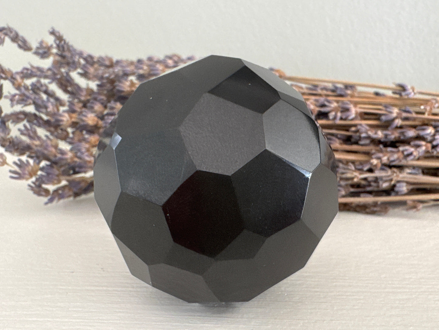 Obsidian Faceted Sphere
