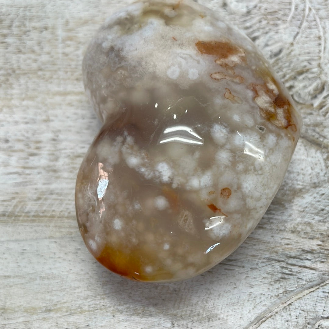 Flower Agate Heart