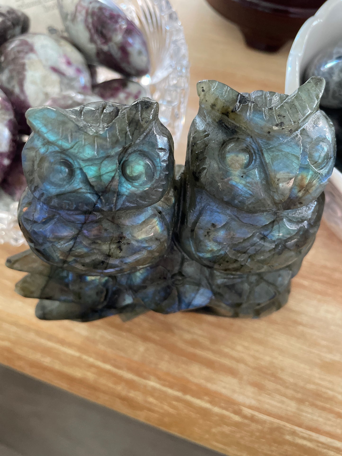 Labradorite Owl Carving