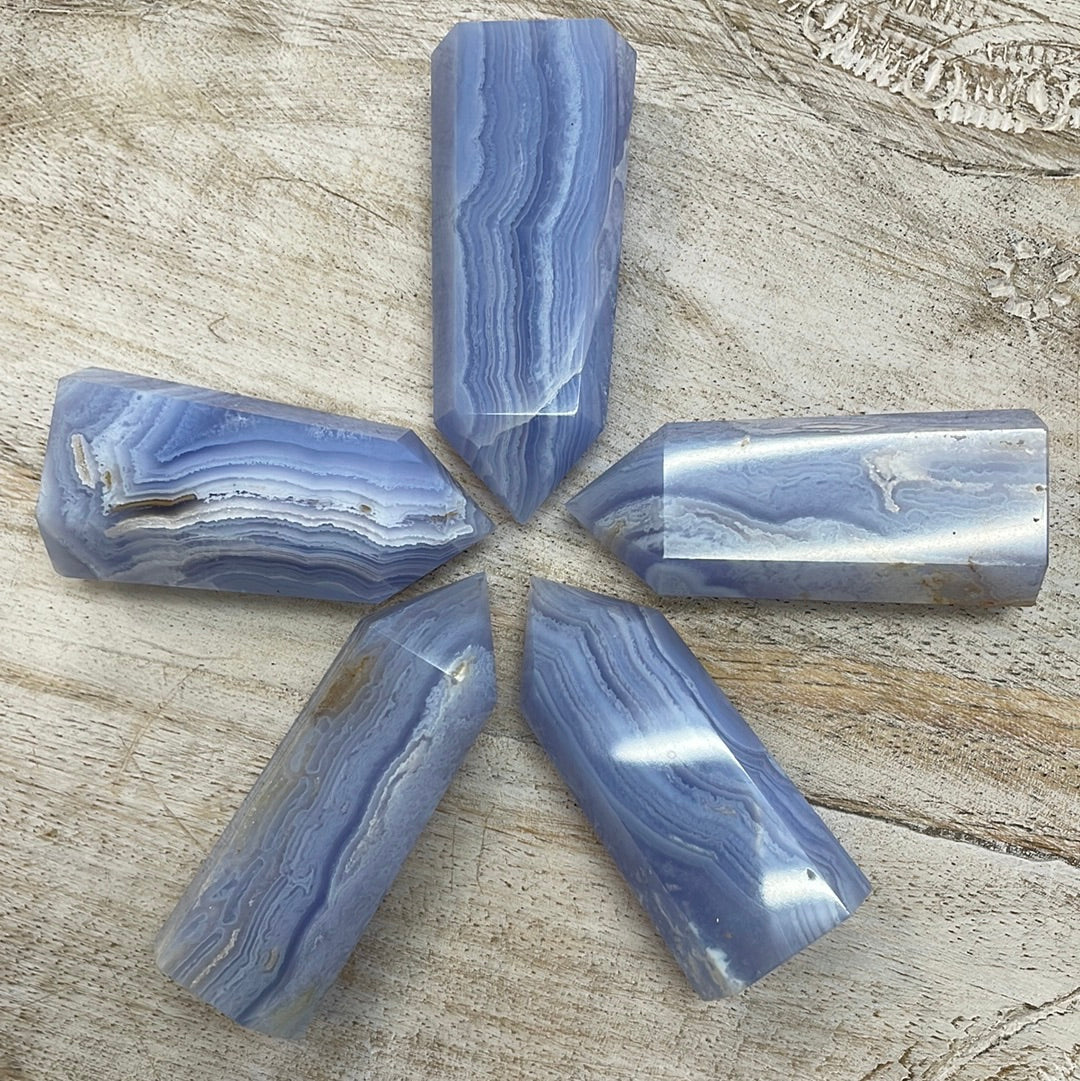 Blue Lace Agate Tower