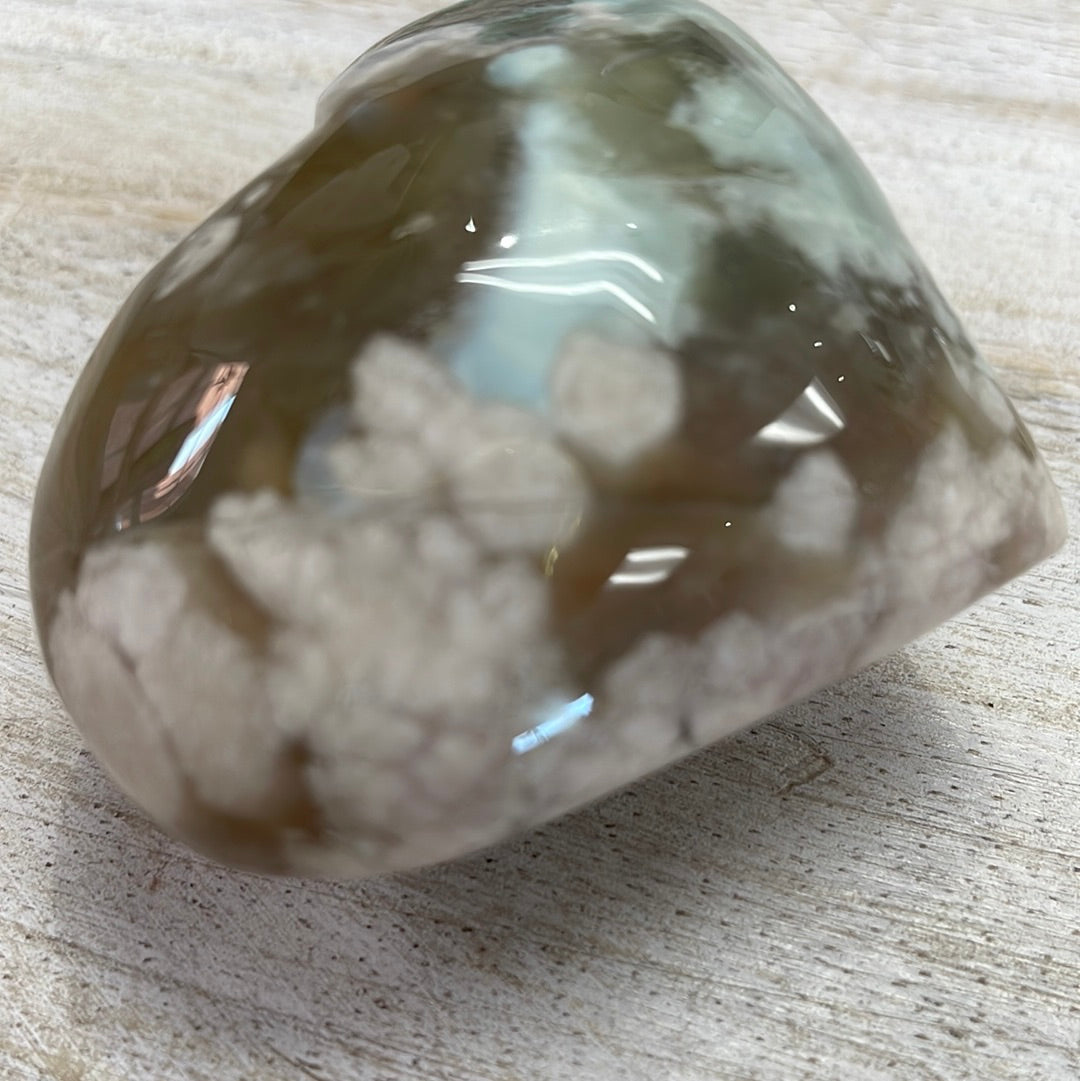 Flower Agate Heart