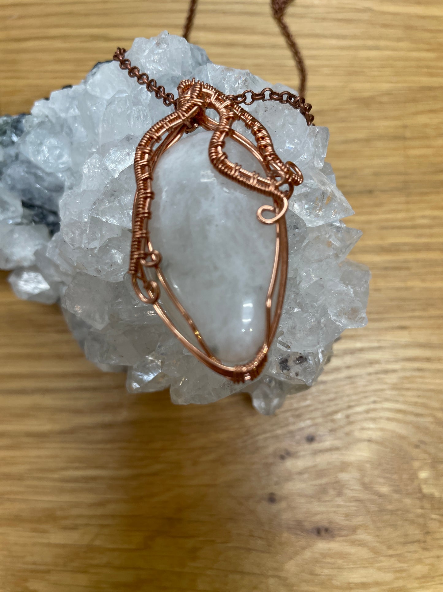 Moonstone Wire Wrapped Necklace