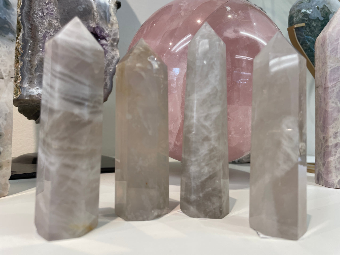 Blue Rose Quartz Tower