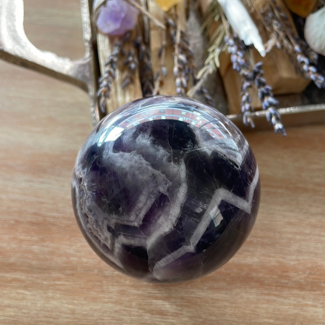 Dream Chevron Amethyst Sphere