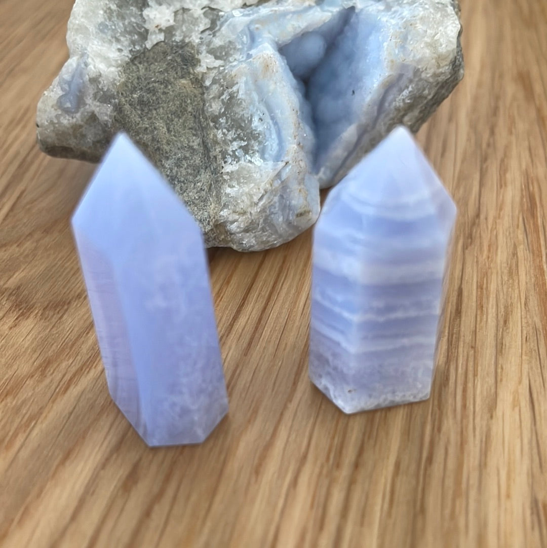 Blue Lace Agate Tower