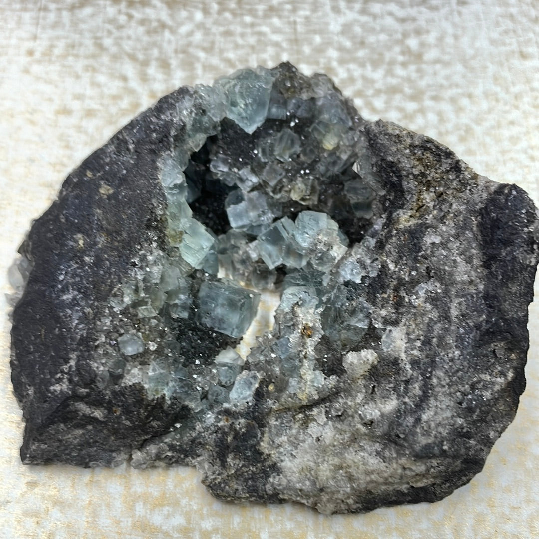 Blue Cube Fluorite Cluster