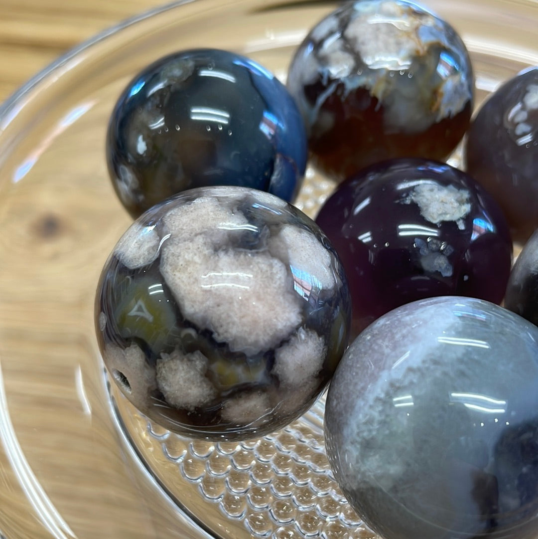 Flower Agate Sphere