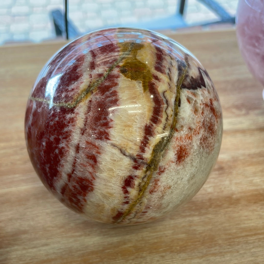 Banded Calcite Sphere