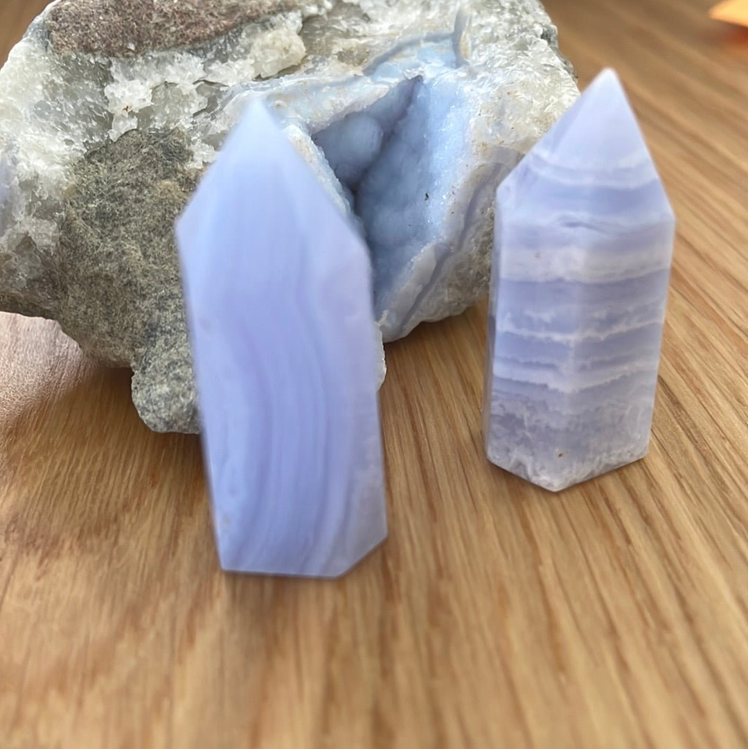 Blue Lace Agate Tower