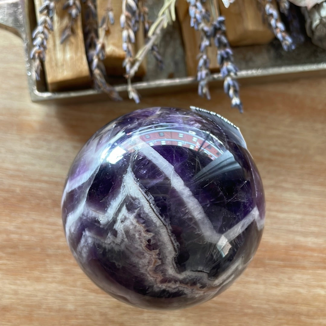 Dream Chevron Amethyst Sphere