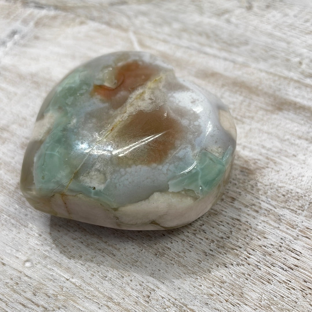 Flower Agate Heart