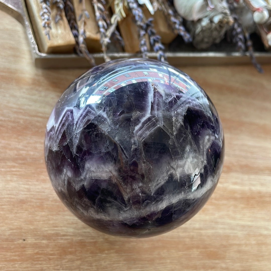 Dream Chevron Amethyst Sphere