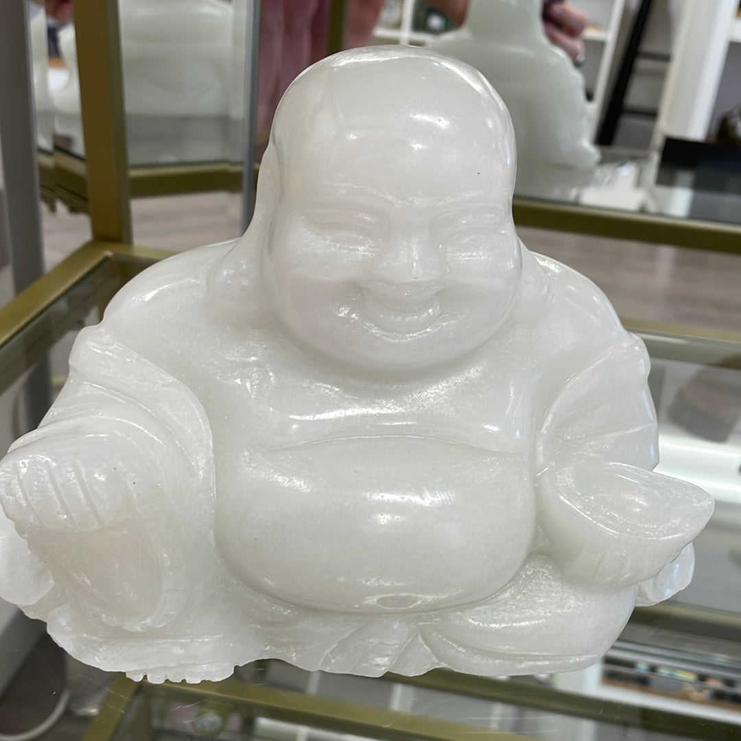 White Jade Laughing Buddha