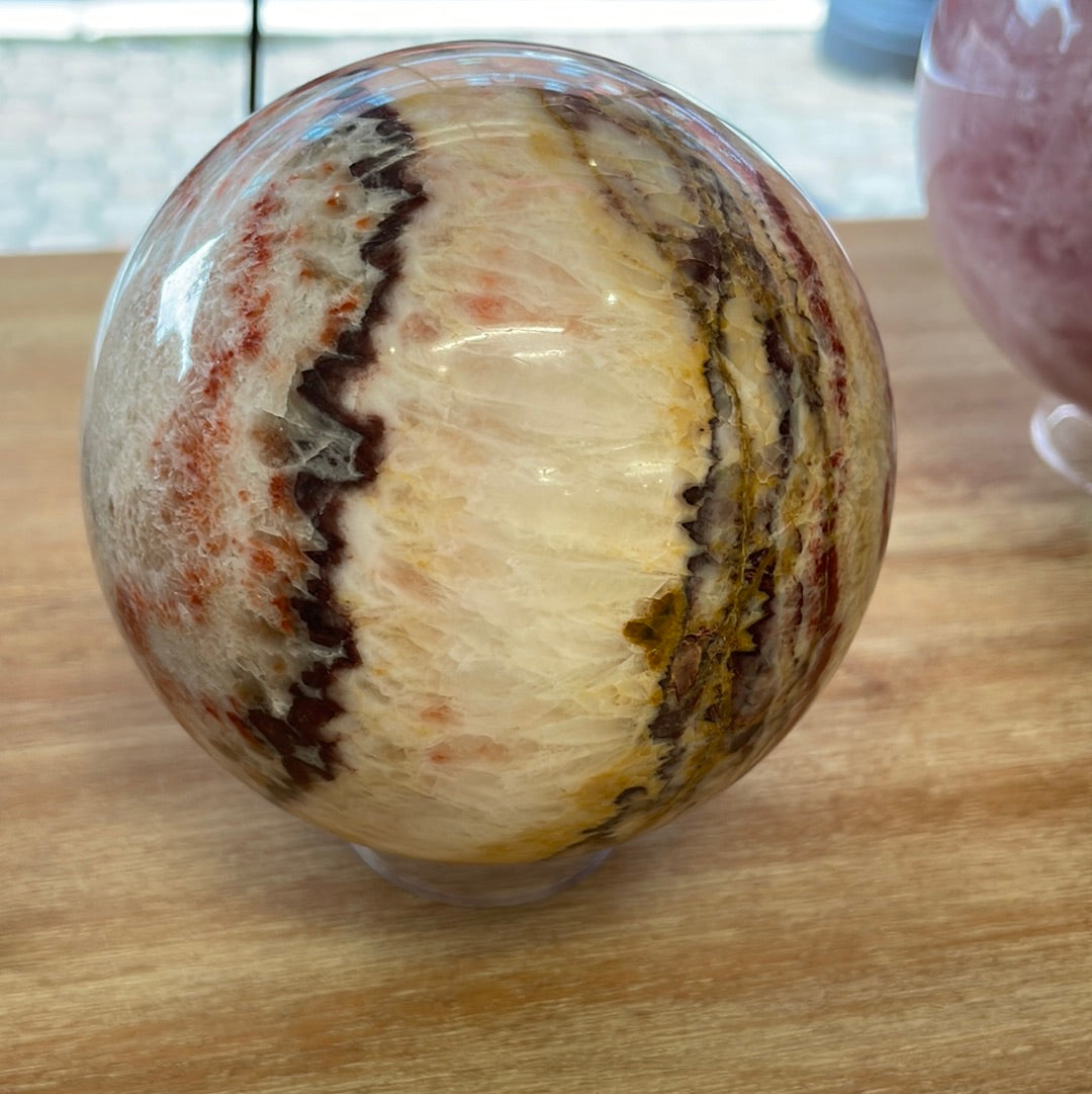 Banded Calcite Sphere