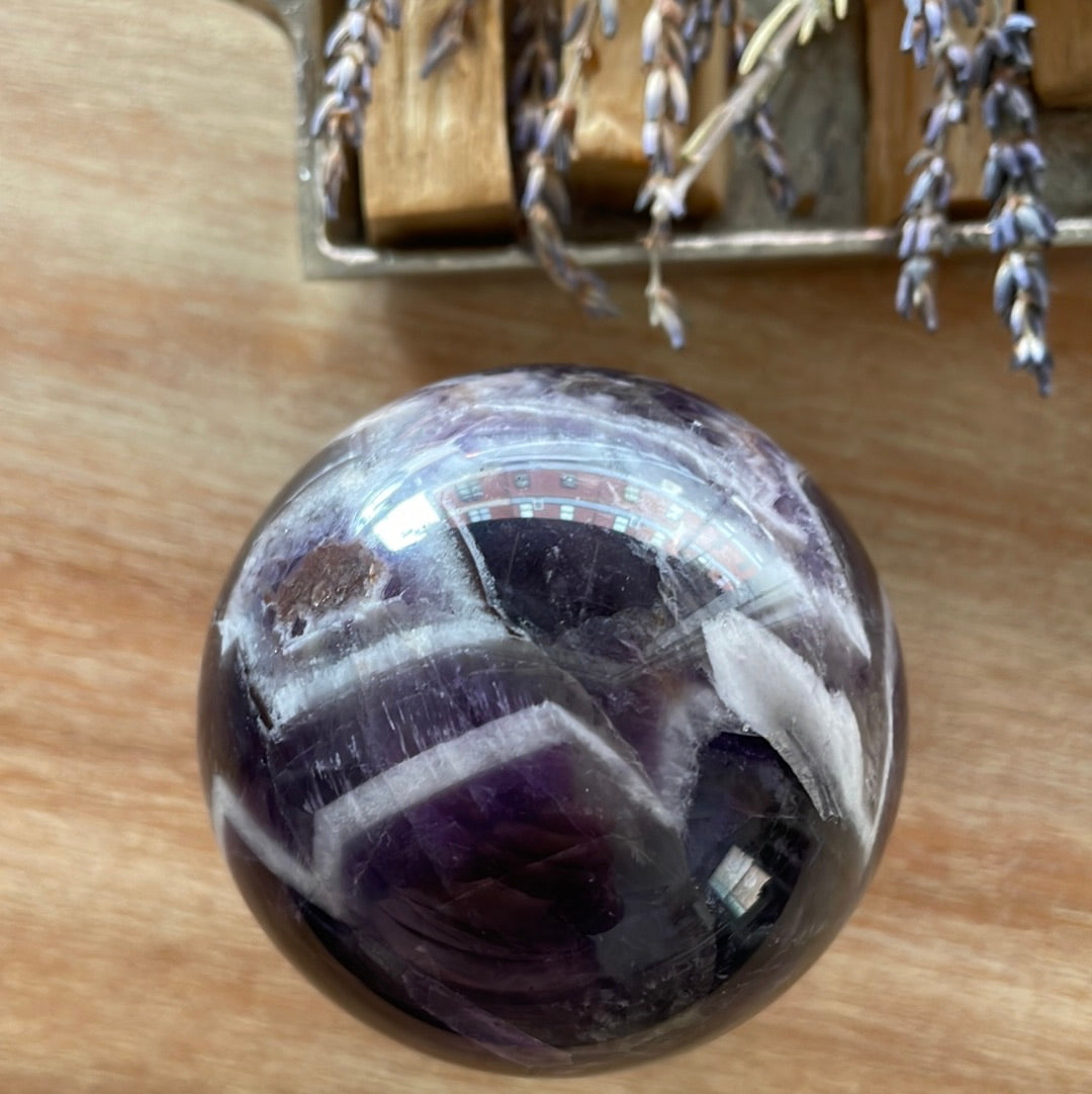Dream Chevron Amethyst Sphere