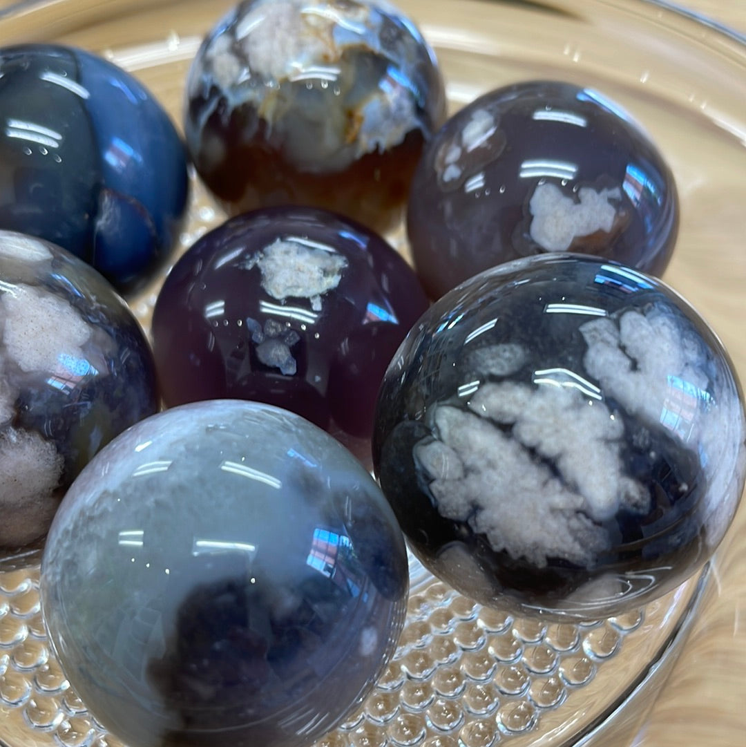 Flower Agate Sphere